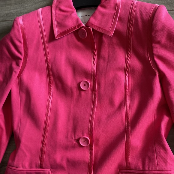 Banana Republic Hot Pink Trench Coat size Medium - Picture 11 of 14